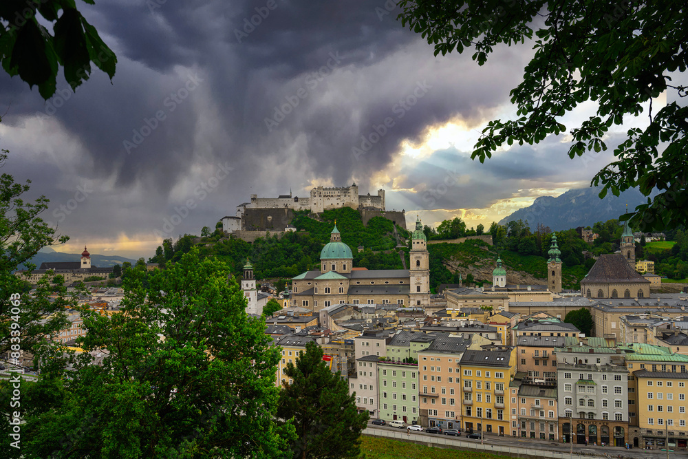 Obraz premium The panorama of Salzburg, Austria