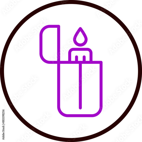 Lighter Vector Line Purple Circle Black