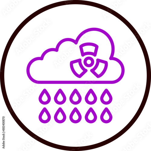 Acid Rain Vector Line Purple Circle Black photo