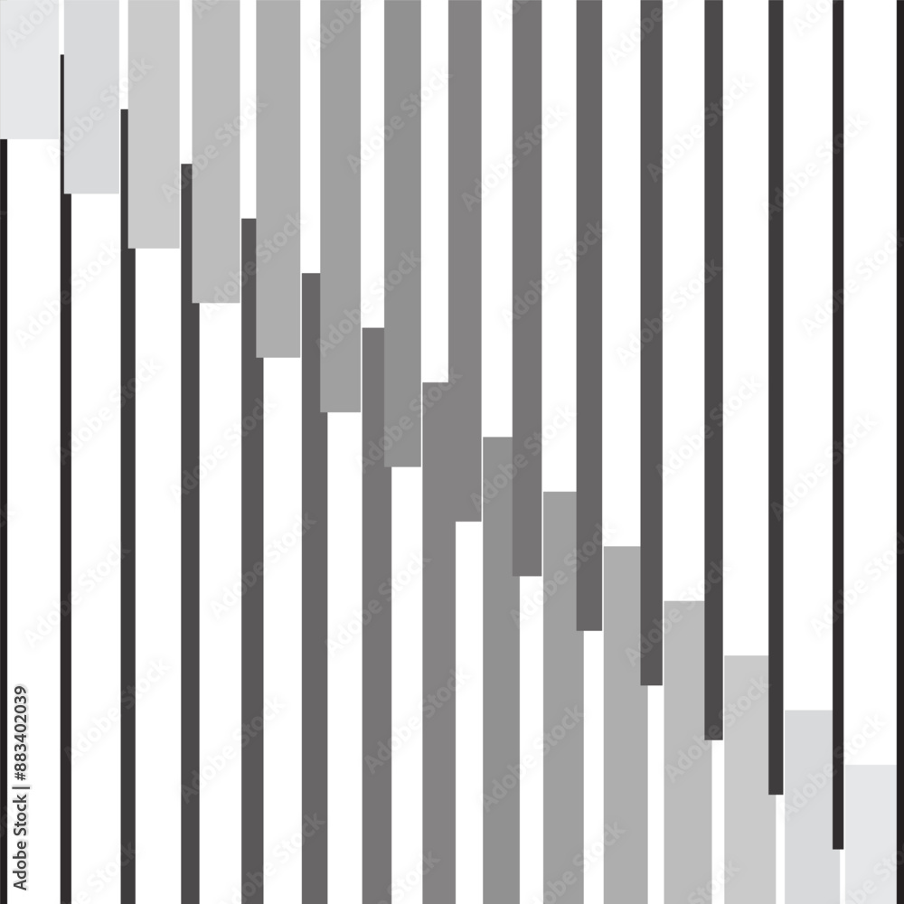 Geometric artwork pattern with vertical columns rectangles and trapezoids, rhythmic design Geometric artwork pattern with vertical columns rectangles and trapezoids, rhythmic design