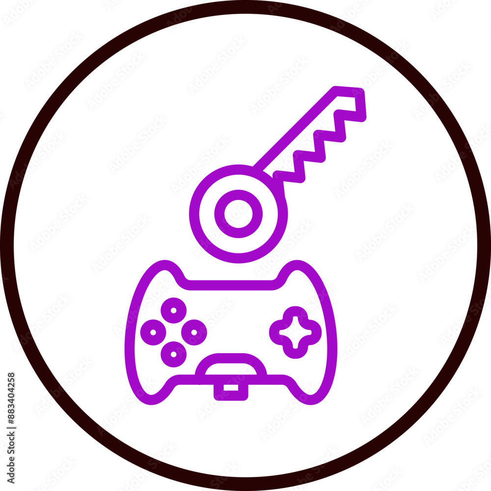 Key Vector Line Purple Circle Black Key Vector Line Purple Circle Black