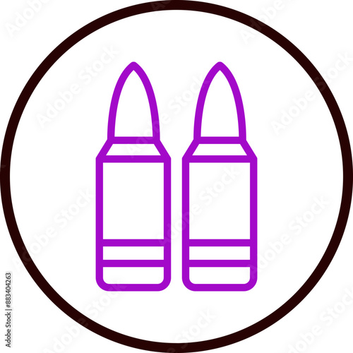 Ammo Vector Line Purple Circle Black