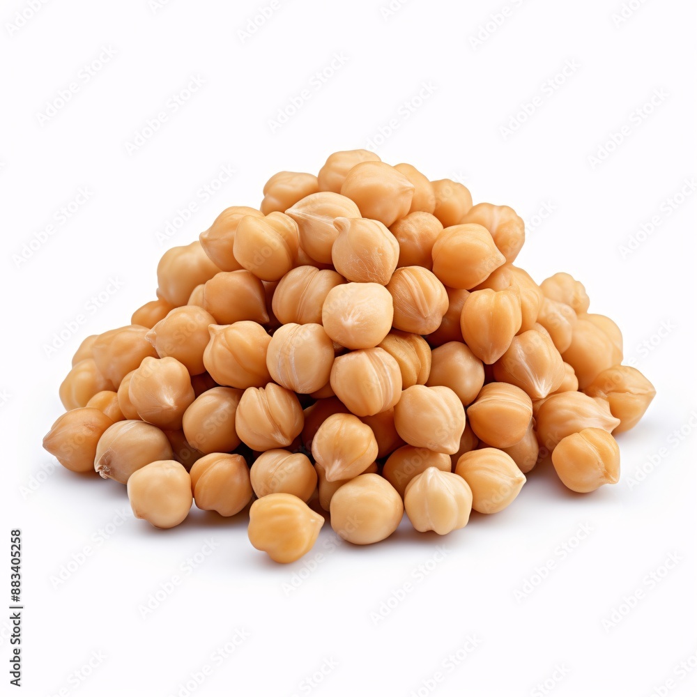 Heap of preserved chickpeas isolated on white background, top view
Heap of preserved chickpeas isolated on white background, top view