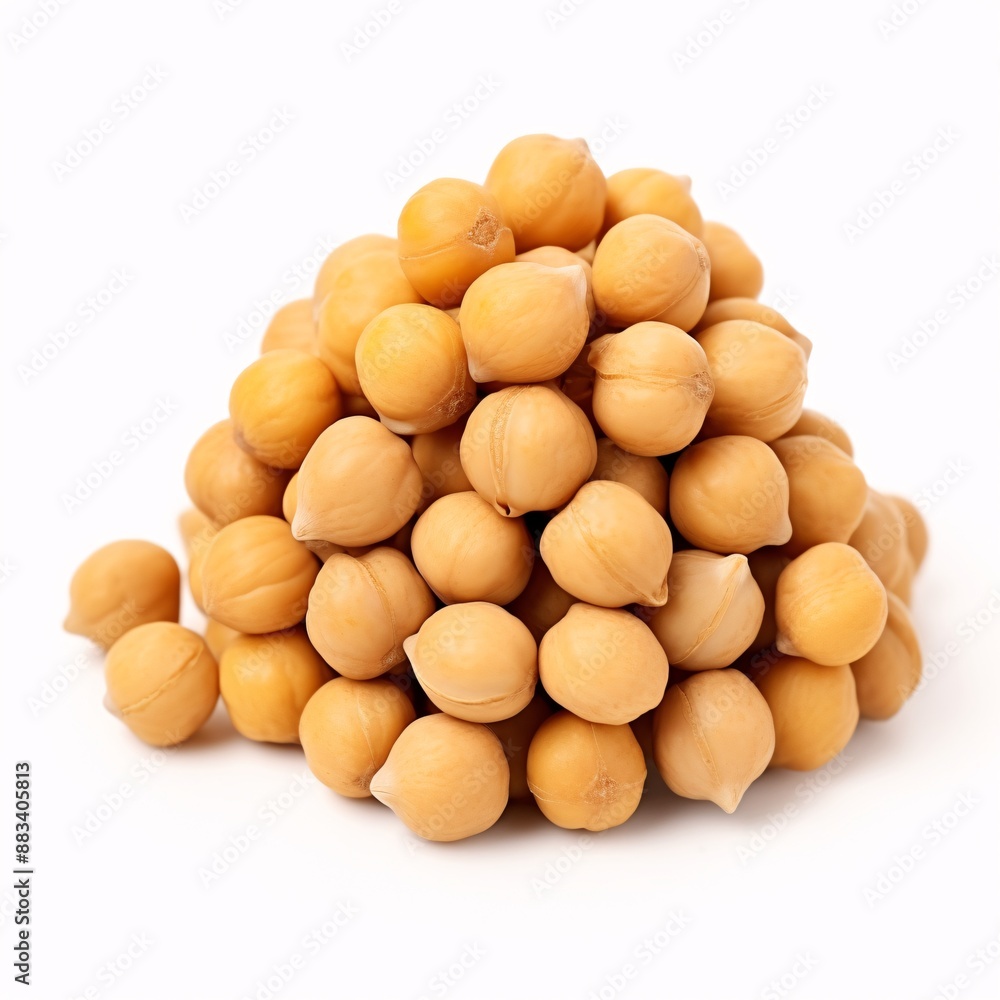 Heap of preserved chickpeas isolated on white background, top view
Heap of preserved chickpeas isolated on white background, top view