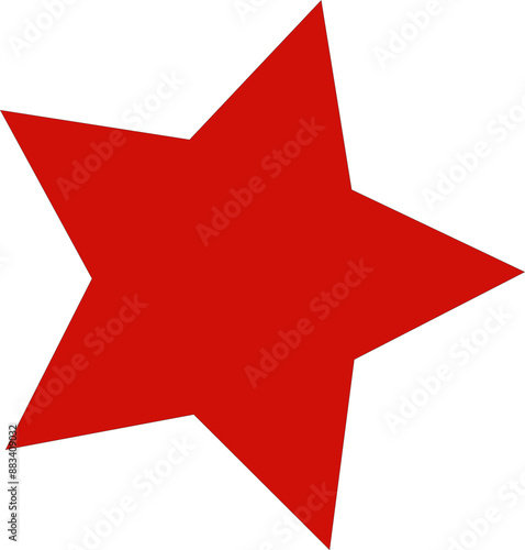red star isolated on white