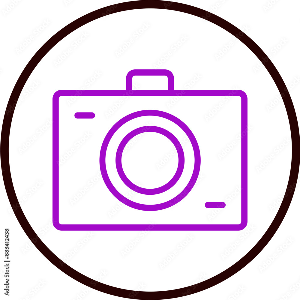 Camera Vector Line Purple Circle Black Camera Vector Line Purple Circle Black