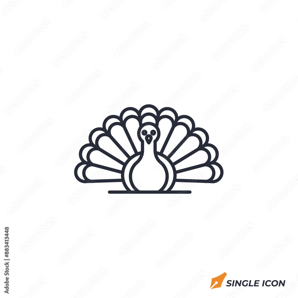 Turkey icon vector illustration. Turkey symbol isolated on white background Turkey icon vector illustration. Turkey symbol isolated on white background