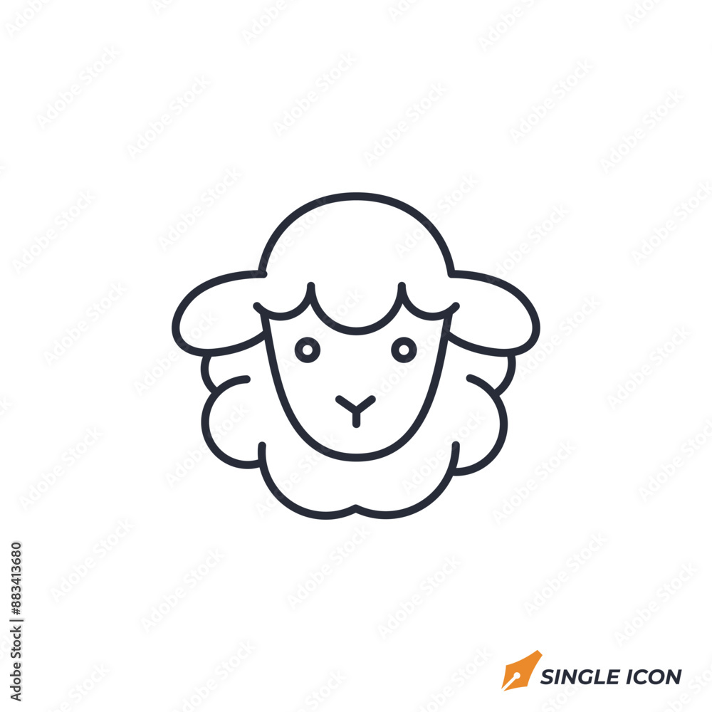 Lamb Chop icon vector illustration. Lamb Chop symbol isolated on white background Lamb Chop icon vector illustration. Lamb Chop symbol isolated on white background