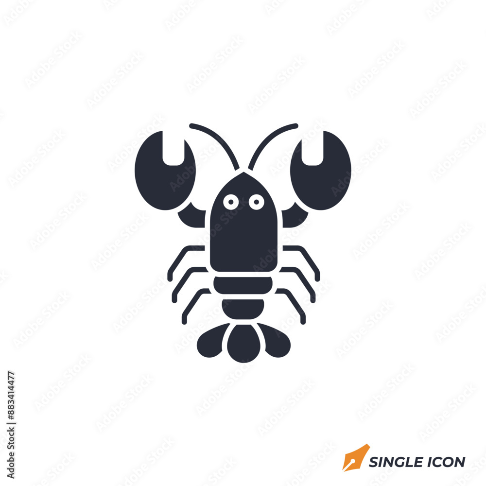 Lobster icon vector illustration. Lobster symbol isolated on white background Lobster icon vector illustration. Lobster symbol isolated on white background