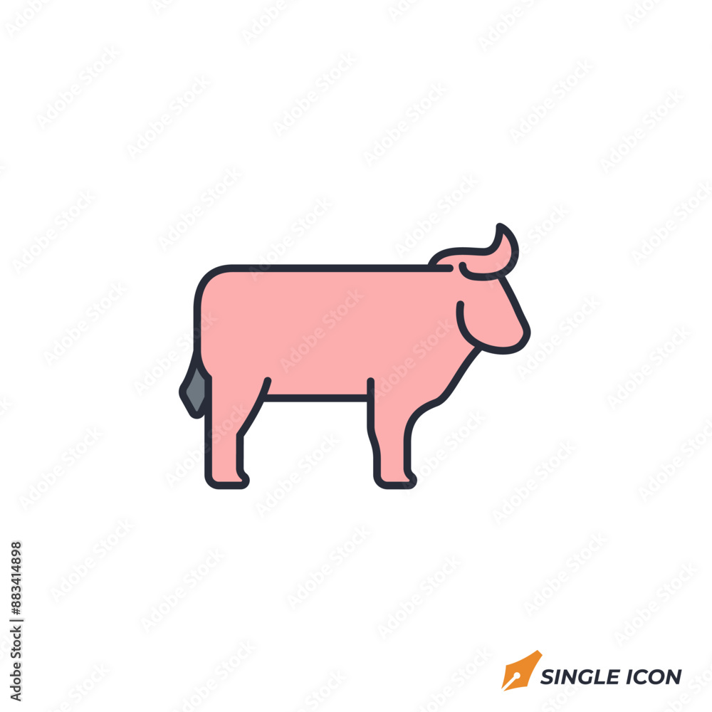 beef icon vector illustration. beef symbol isolated on white background beef icon vector illustration. beef symbol isolated on white background