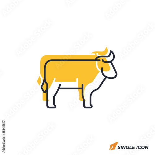 beef icon vector illustration. beef symbol isolated on white background