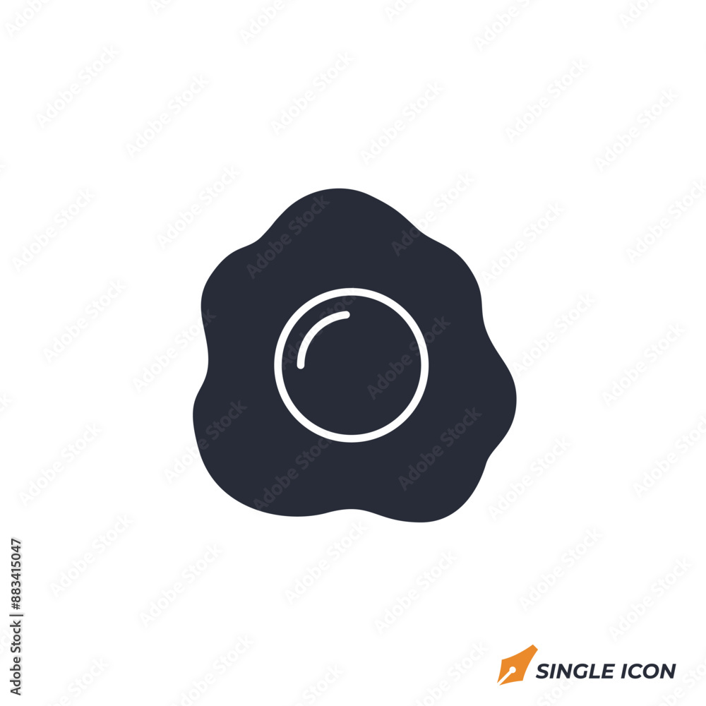fried egg icon vector illustration. fried egg symbol isolated on white background fried egg icon vector illustration. fried egg symbol isolated on white background