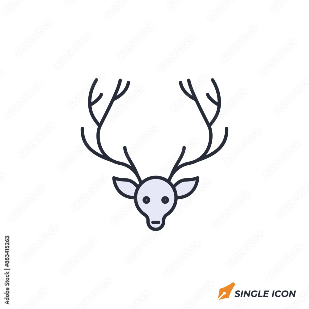 venison icon vector illustration. venison symbol isolated on white background venison icon vector illustration. venison symbol isolated on white background