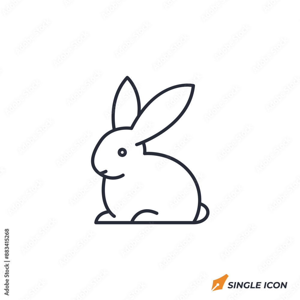 rabbit icon vector illustration. rabbit symbol isolated on white background rabbit icon vector illustration. rabbit symbol isolated on white background