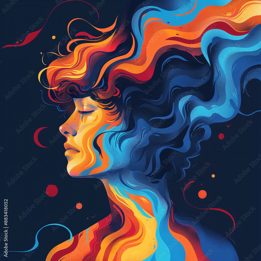 Illustration of a kid with autism, featuring vibrant colors. The illustration portrays the uniqueness and diversity of children with autism, highlighting acceptance and understanding Illustration of a kid with autism, featuring vibrant colors. The illustration portrays the uniqueness and diversity of children with autism, highlighting acceptance and understanding