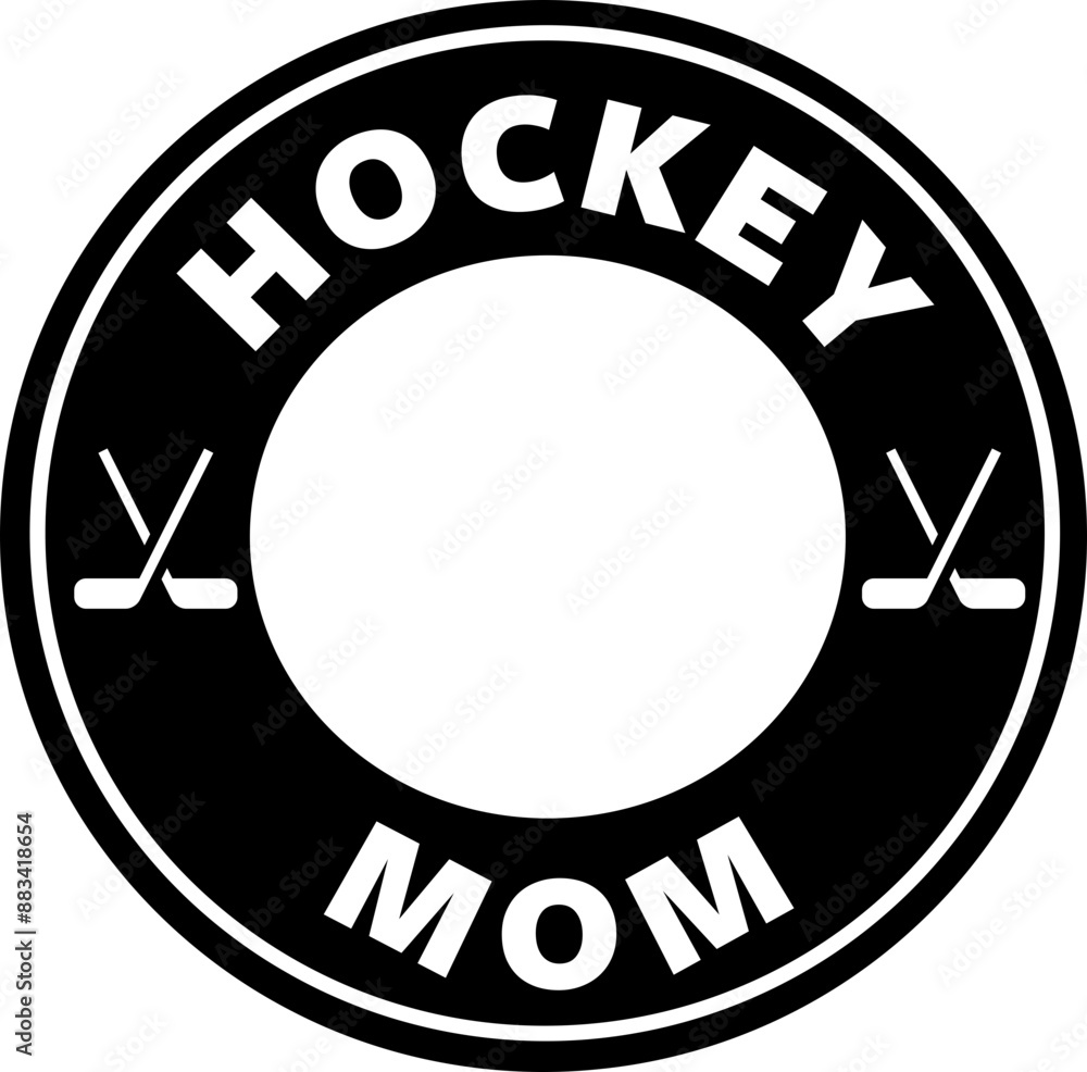 Fototapeta premium Ice Hockey Mom Vector Graphic 