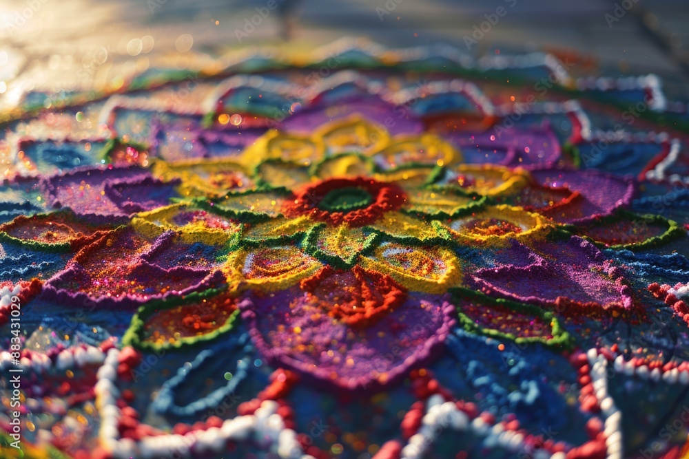 Fototapeta premium Colorful flower on table