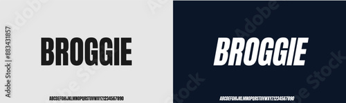 BROGGIE, sans serif elegant vintage alphabet typeset