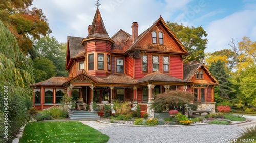 Wallpaper Mural The meticulously restored carriage house of a Suburban Victorian home, now used as a luxury guest suite with period furniture and modern comforts Torontodigital.ca