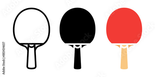 Ping pong icon set. Table tennis racket Symbol. Table tennis sign. for mobile concept and web design. vector illustration on white background