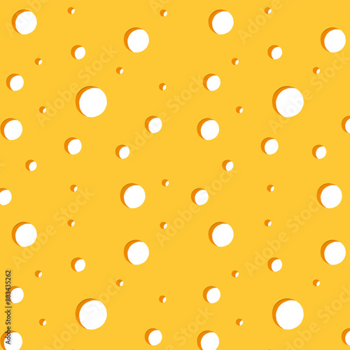 Vector pattern of cheese background.Seamless vector pattern of yellow cheese on a transparent background.