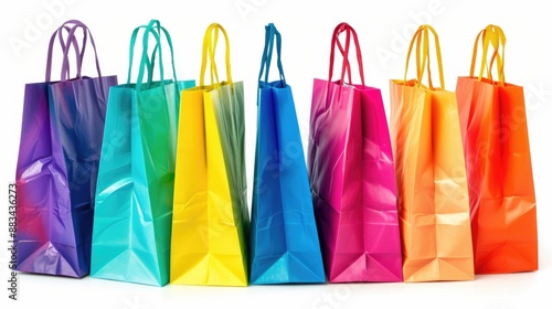 Shopping bags on white background