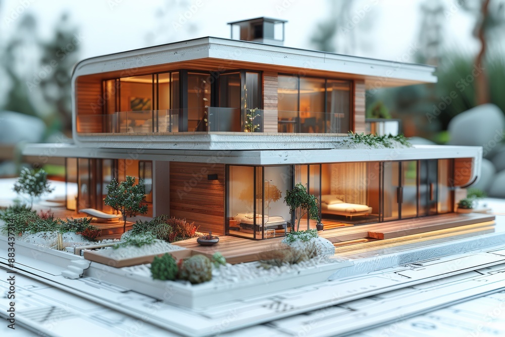 Modern two-story luxury house with innovative architectural design ...