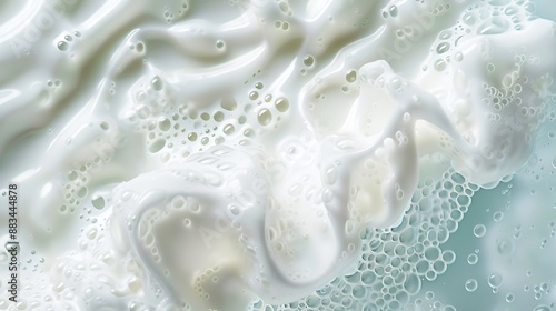 Macro capture of liquid detergent foam 32k, full ultra HD, high resolution