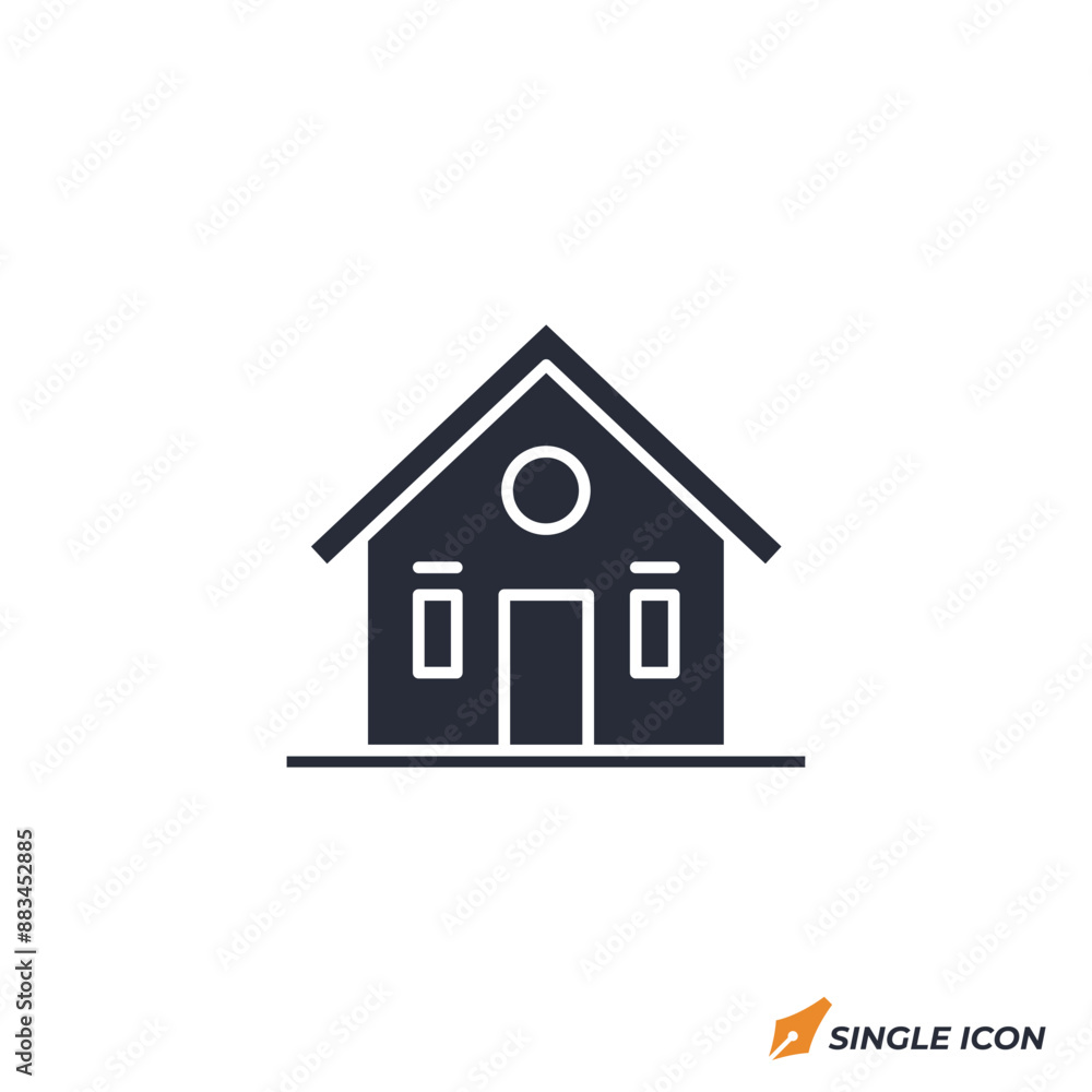 Home icon vector illustration. Home symbol isolated on white background. Home icon vector illustration. Home symbol isolated on white background.