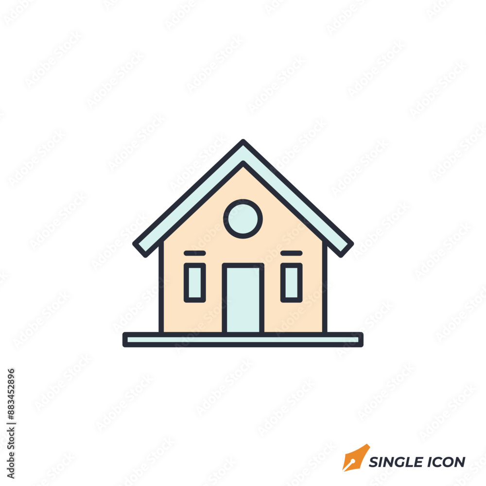 Home icon vector illustration. Home symbol isolated on white background. Home icon vector illustration. Home symbol isolated on white background.