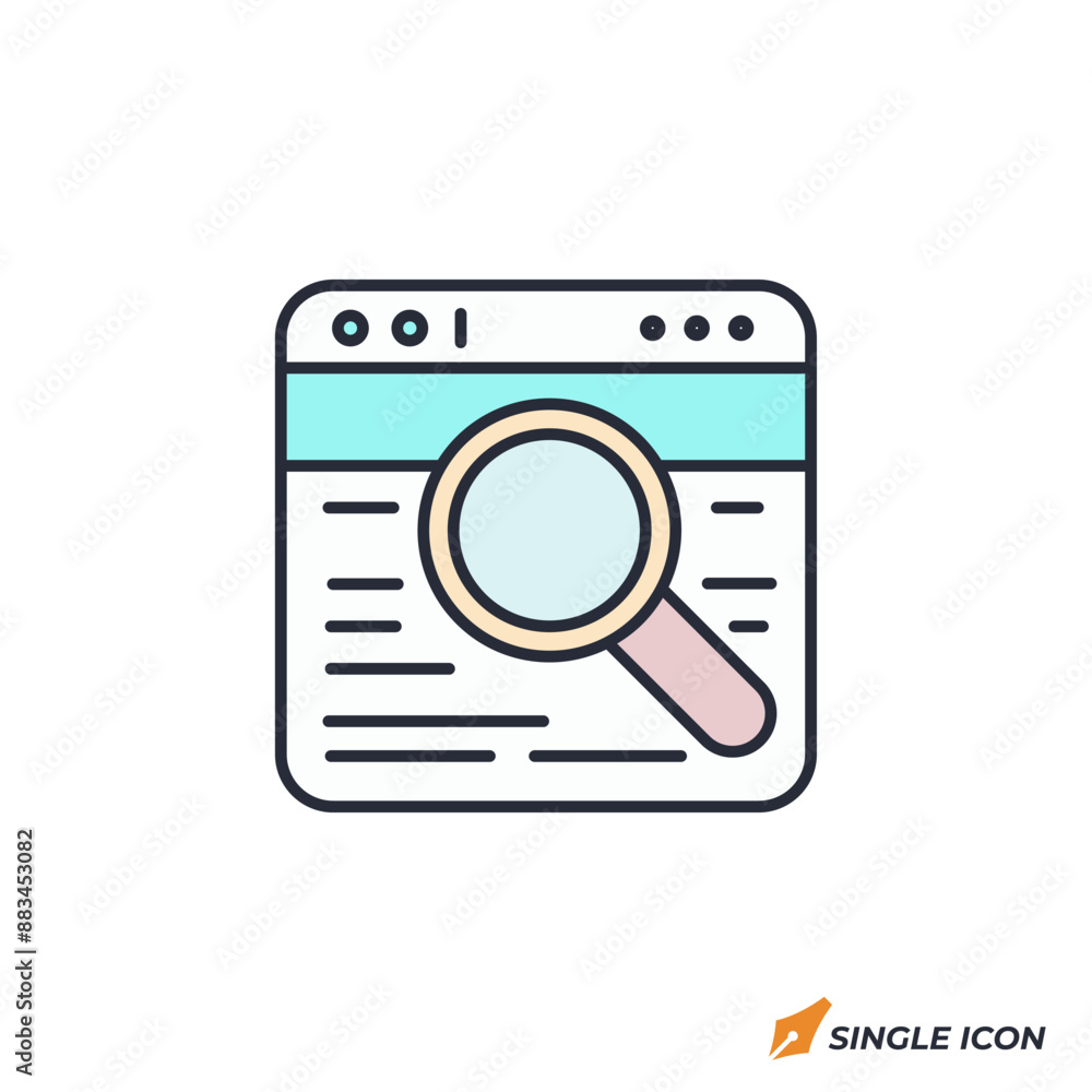 Search icon vector illustration. Search symbol isolated on white background. Search icon vector illustration. Search symbol isolated on white background.