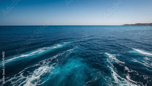 Blue ocean water providing a serene backgroun