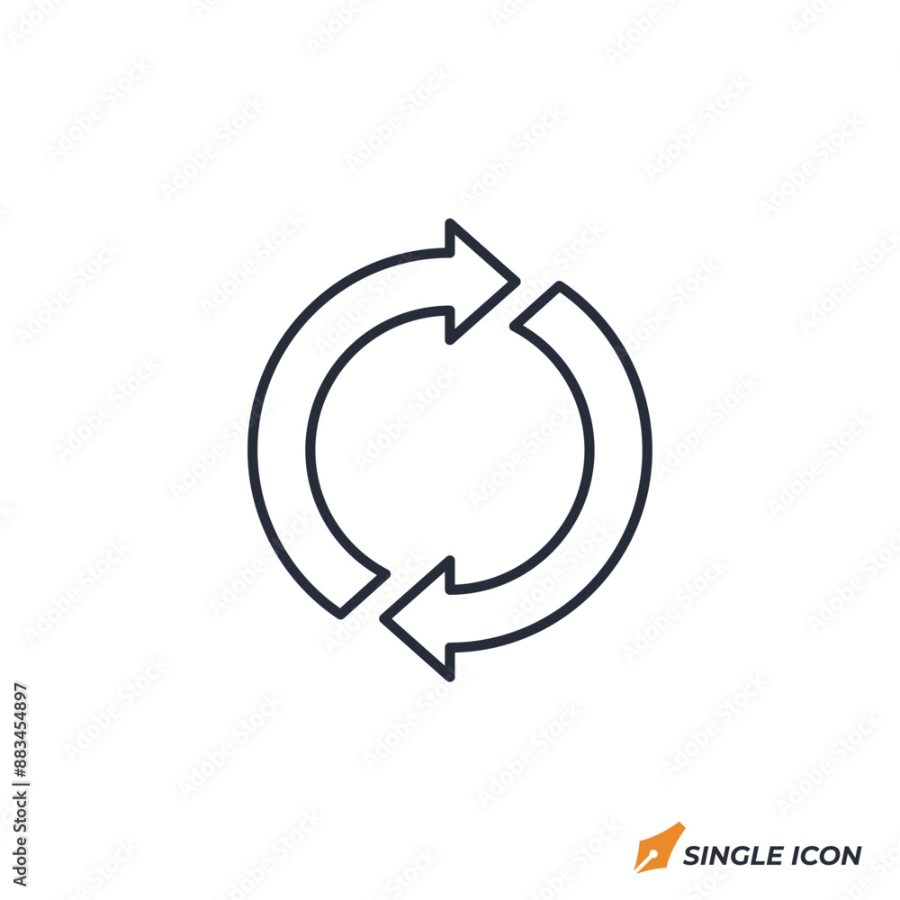 Refresh icon vector illustration. Refresh symbol isolated on white background. Refresh icon vector illustration. Refresh symbol isolated on white background.