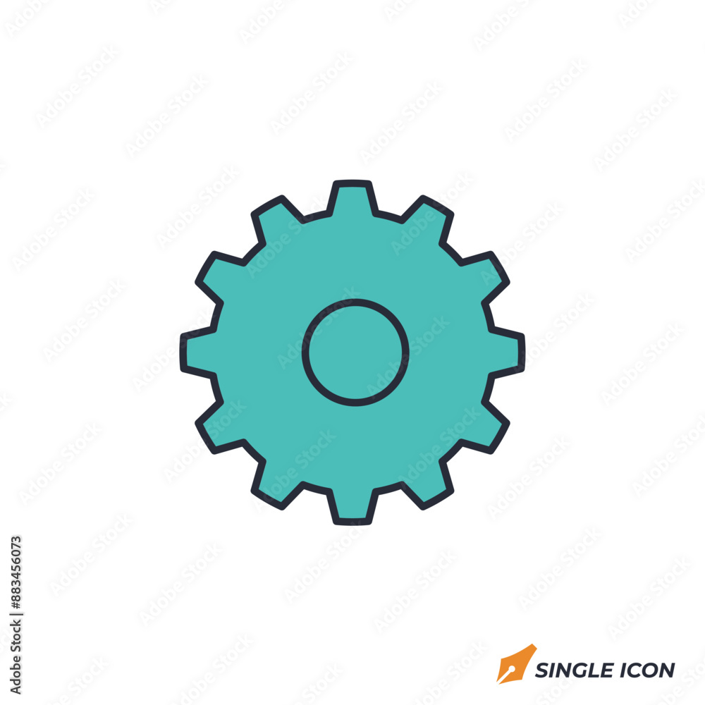 Settings icon vector illustration. Settings symbol isolated on white background. Settings icon vector illustration. Settings symbol isolated on white background.