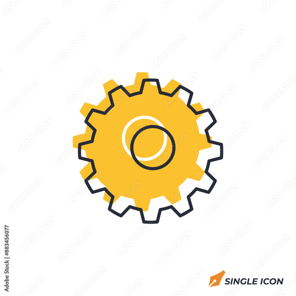 Settings icon vector illustration. Settings symbol isolated on white background. Settings icon vector illustration. Settings symbol isolated on white background.