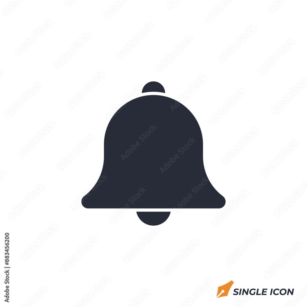 Bell icon vector illustration. Bell symbol isolated on white background. Bell icon vector illustration. Bell symbol isolated on white background.