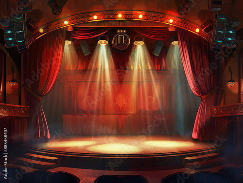 stage with spotlight photo