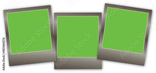 Brown photo frame, Picture Frame Green Screen Vector Images