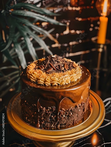 Beautiful Layered German Chocolate Cake Perfect Occasion © Maquette Pro