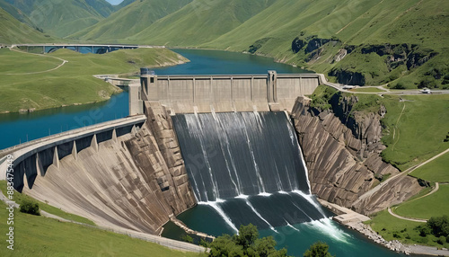 dam in the mountains photo