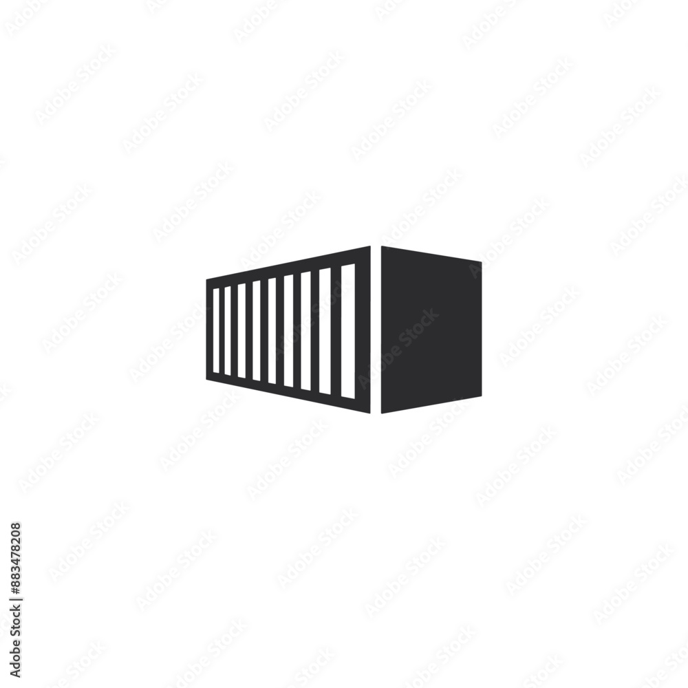 Container logo icon flat vector design Container logo icon flat vector design