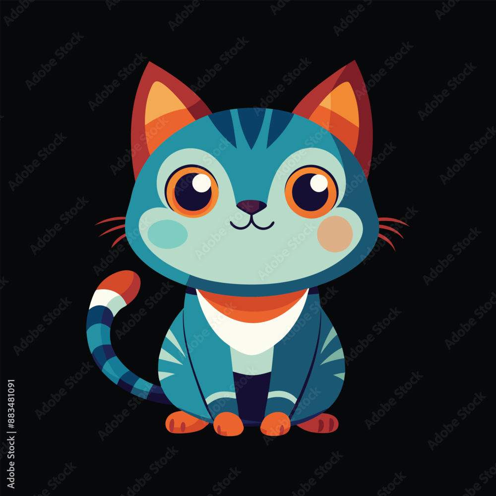 cute cat design vector art illustration cute cat design vector art illustration