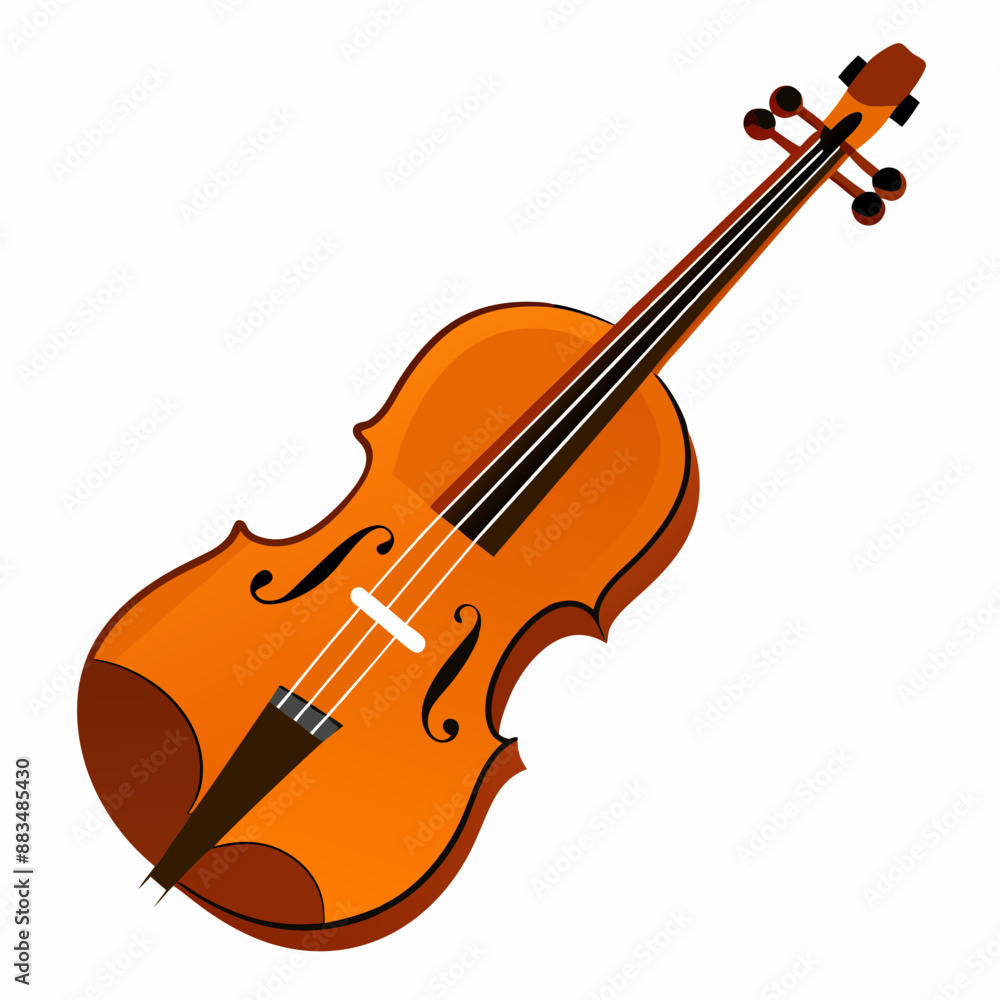 Fototapeta premium violin vector art is colorful art isolated on a white background 