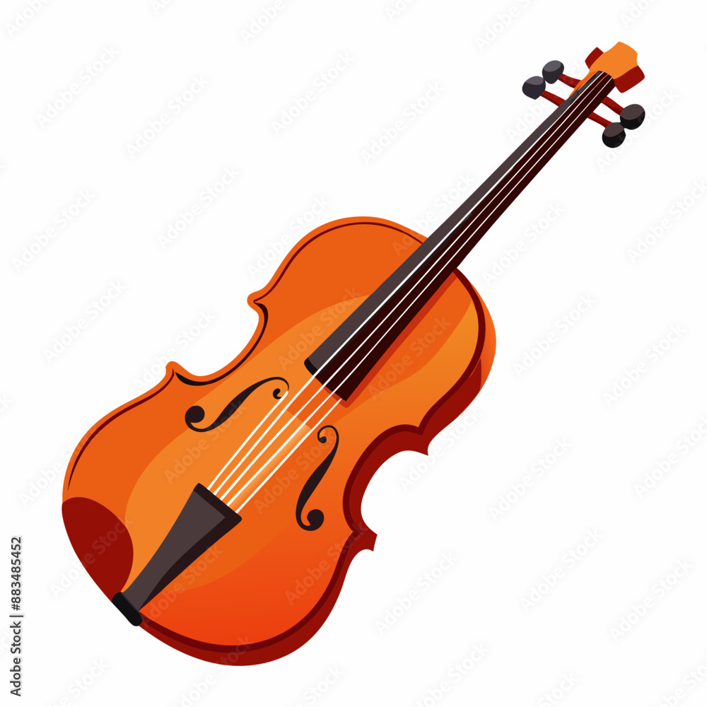 Fototapeta premium violin vector art is colorful art isolated on a white background 