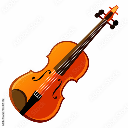 violin vector art is colorful art isolated on a white background 