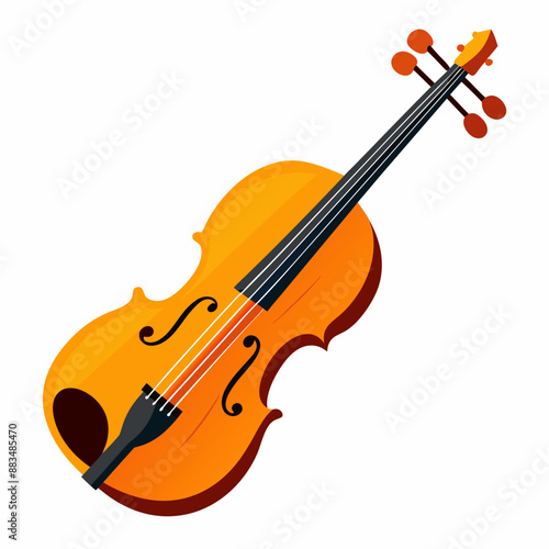 violin vector art is colorful art isolated on a white background 