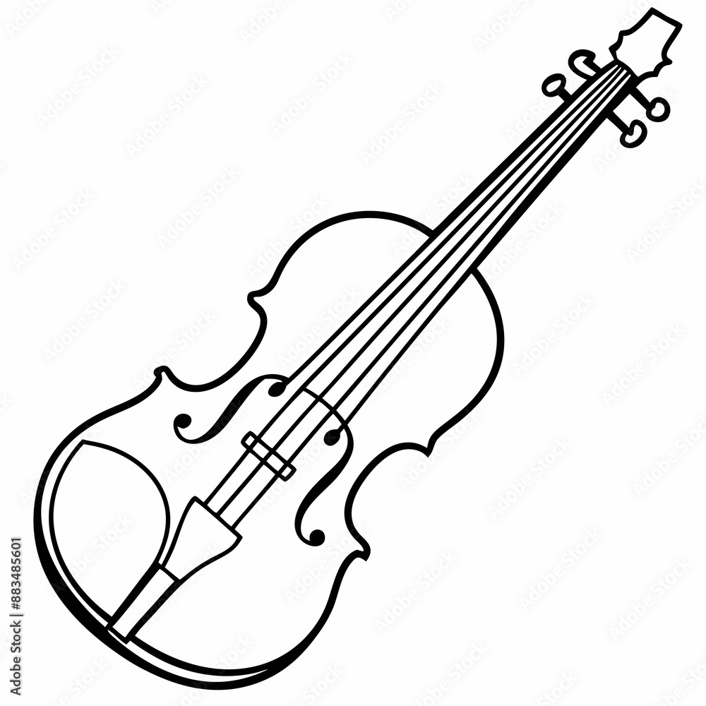 Obraz premium violin isolated on a white background 