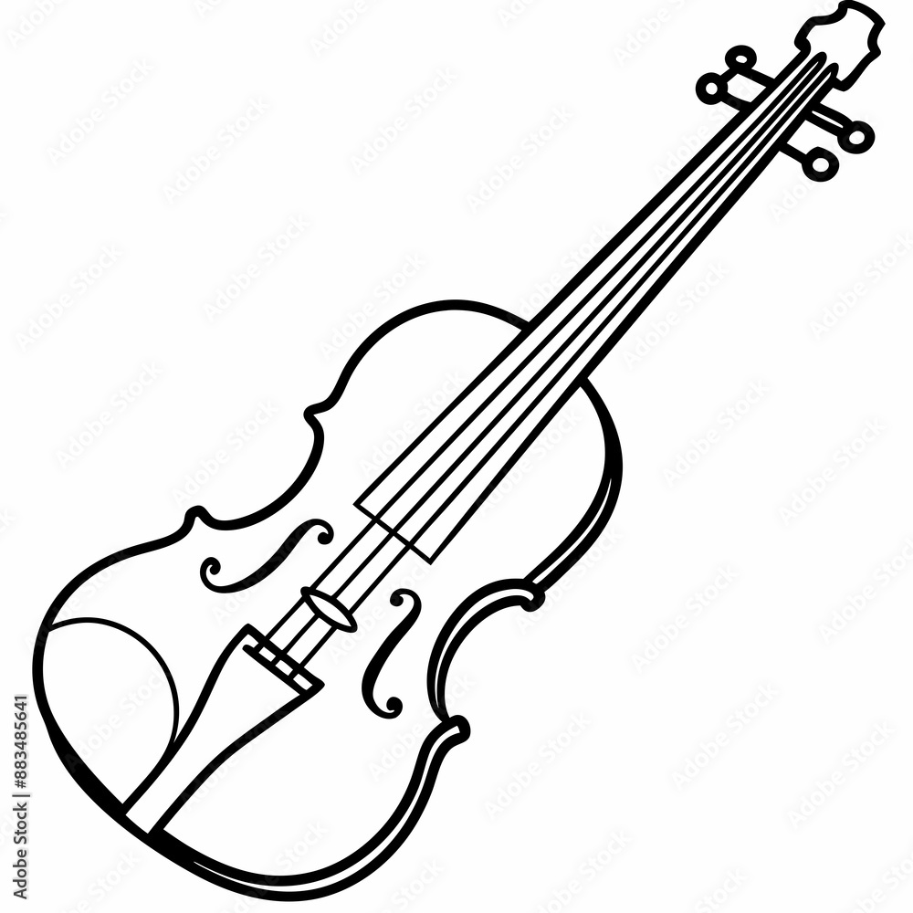Obraz premium violin isolated on a white background