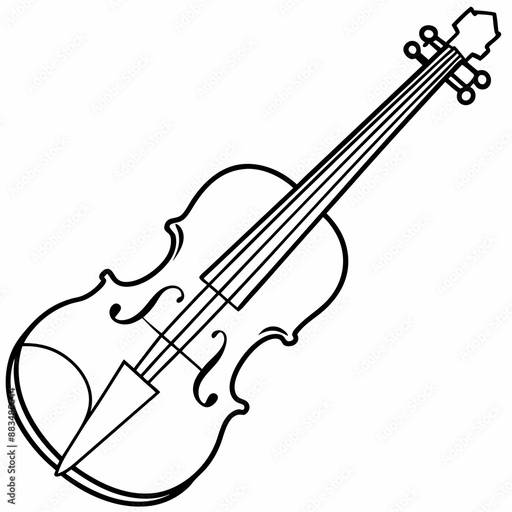 Obraz premium violin isolated on a white background