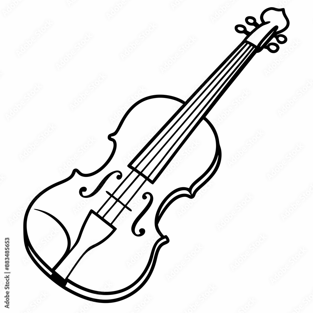 Obraz premium violin isolated on a white background 
